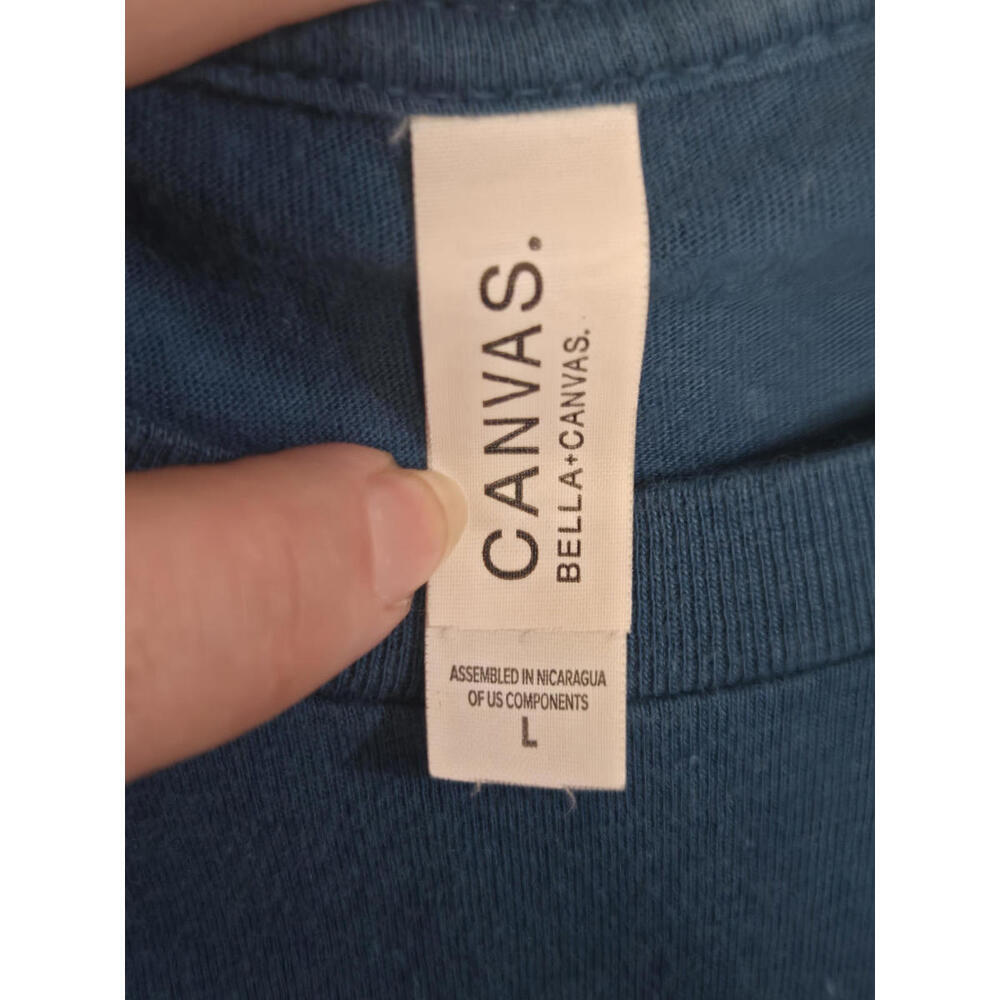 Bella+Canvas Blue 'Surviving Motherhood' Graphic T-Shirt, Size Large - Picture 2 of 3
